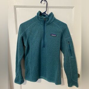 Women’s Teal Patagonia Better Sweater Quarter-Zip Size Small